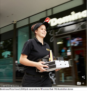达美乐比萨计划今年新开数百家店 为澳人提供