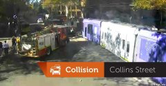 【突发】墨尔本市中心Tram遭卡车撞击，多条线路