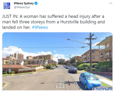 突发！悉尼华人区有男子坠楼！正砸中一名女性