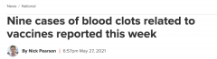 一周内，澳洲9人接种后出现血栓！打疫苗数量达