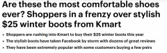 仅售$25！Kmart冬靴引全澳疯狂，买过的都说好，多