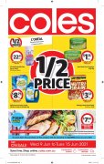 Coles 6月9日-6月15日折扣，油、方便面半价