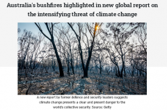 澳洲山火对全球气候构成威胁 前国防部长：澳洲