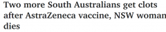 南澳又有2人打疫苗出血栓
