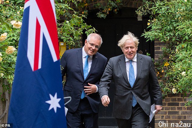 Hailing the deal, Prime Minister Johnson said: 'Today marks a new dawn in the UK's relationship with Australia
