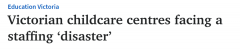 澳洲幼教行业面临大量短缺，政府将提供最多5万