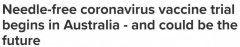 澳洲“无针头”新冠疫苗接种进入试验阶段，全