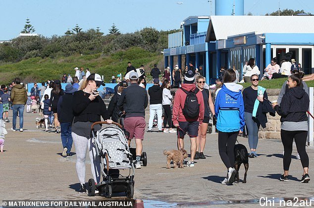 Maroubra beachfront (pictured) - also enduring its own hotspot alerts - was also packed with sunworshippers ignoring the potential dangers