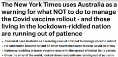 疫苗接种率仅6%，澳洲成抗疫“反面教材”！《纽