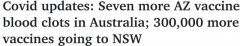 又有7名澳人接种牛津疫苗后出现血栓，病例数升