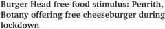 封城期间，悉尼餐厅免费派发价值$5万汉堡！店主
