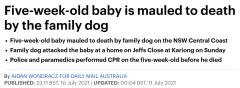 澳洲5周大婴儿被宠物狗活活咬死！这些狗狗最凶