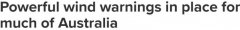澳洲多地发布破坏性强风预警！部分地区雨雪加