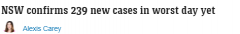 新州新增239例社传，2人病亡！悉尼8地封锁令再收