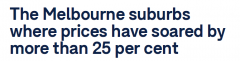 墨尔本92个区房价出现两位数增长，中环、外城区