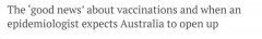 专家：让澳洲80%的成年人接种疫苗的目标年底可