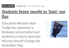 澳学生被教导“讨厌”国旗，教育部长批“某些