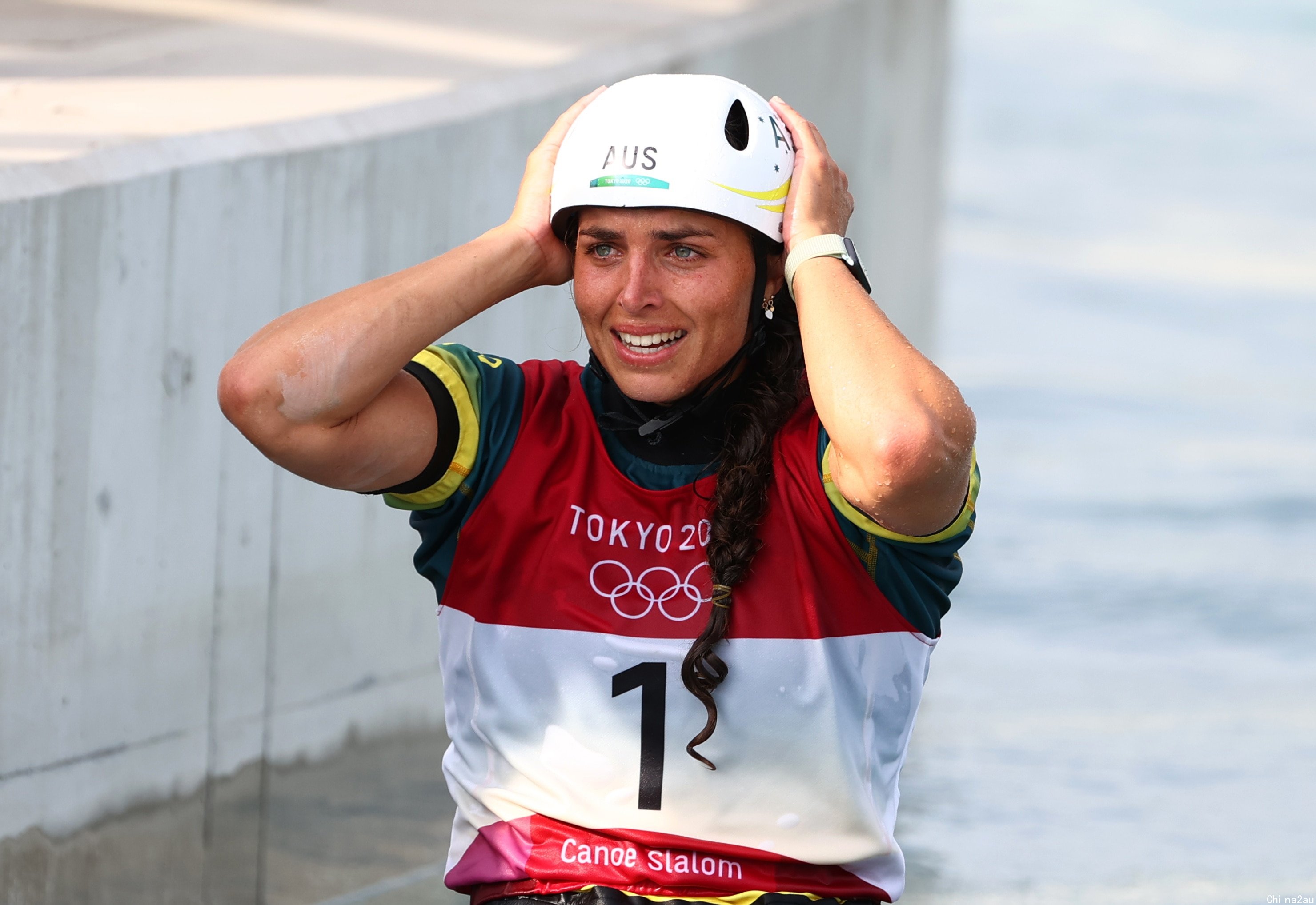 Jess Fox after winning gold in Tokyo