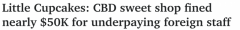 澳纸杯蛋糕连锁店少付亚裔工人工资，被罚近$