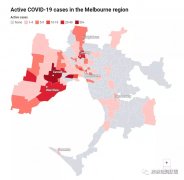 墨市各区病例数公布，维州76个区至少有1例确诊