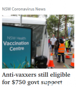 反疫苗者仍有资格获政府$750补贴，此轮疫情已支