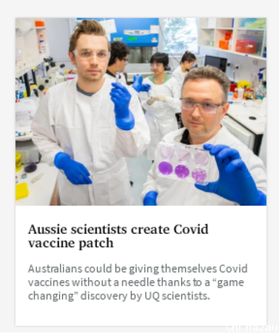 澳洲科学家研发疫苗贴纸 效果增强且可自行接种