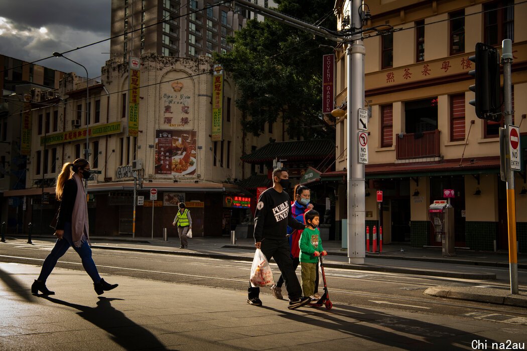 悉尼市中心的唐人街。华裔澳大利亚人已经受到怀疑。