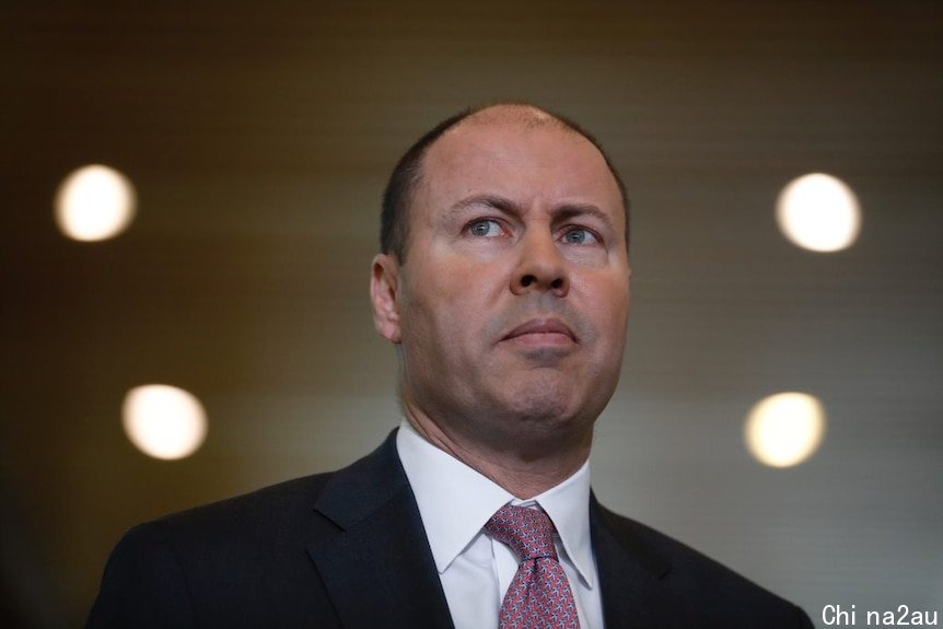 A low angle shot of Josh Frydenberg.