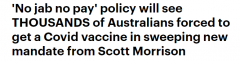 “不打疫苗没工作” 澳洲或强制医疗系统全员接