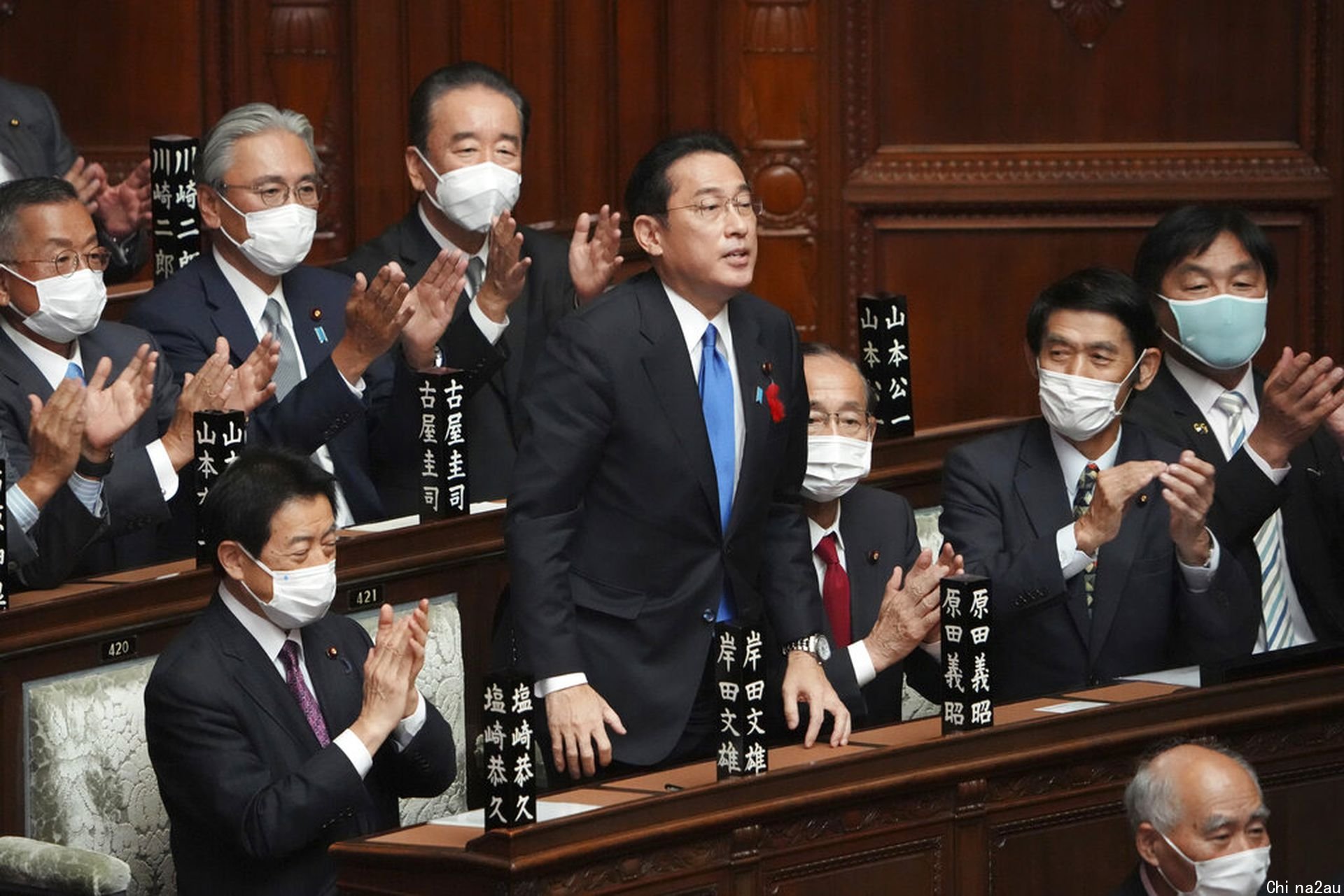 2021年10月4日，岸田文雄在国会众议院被选举为日本首相。（AP）