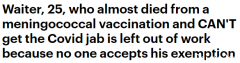 澳年轻小伙接种疫苗后昏迷两周！获得接种豁免