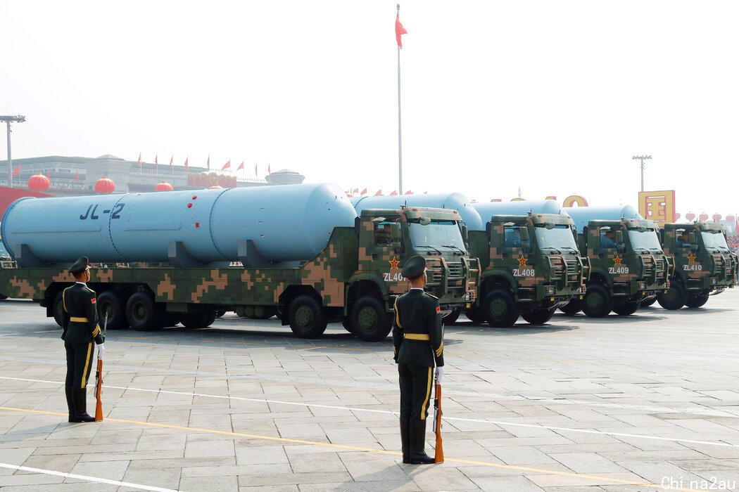 2019年，中国的潜射弹道导弹。