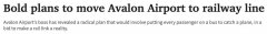 维州Avalon机场有望通过铁路线直达，多条铁路、