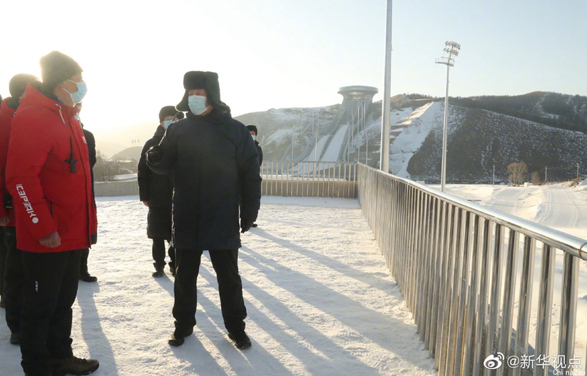 在冬奥会申办成功后，习近平几乎每年都会视察冬奥会筹办工作。（微博@新华视点）