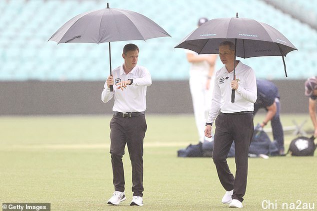 Sydney's downpour on Thursday caused disrupted play during a Sheffield Shield game at the SCG.