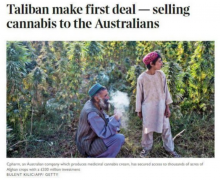澳与阿富汗签署4.5亿合同建造大麻加工厂！成塔