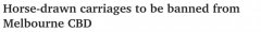 墨尔本市区观光马车将成过去式，政府拟修改路