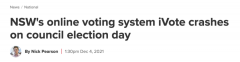 太可笑了！新州选举投票网站崩溃，4个小时还没