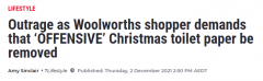 只要$3！Woolworths推出新奇的圣诞厕纸！但网友们