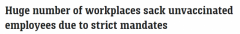 近三分之一澳企被迫解雇未接种员工，多数公司