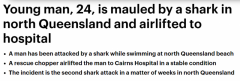 澳洲海滩发生鲨鱼袭人事件！24岁男子被紧急送医