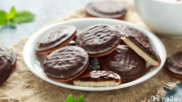 Jaffa cakes on a plate