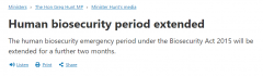 澳洲卫生部公告：生物安全紧急状态再延2个月，