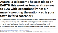 澳洲热浪来袭！预计本周局部最高气温达50℃，或