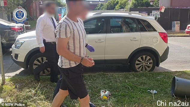 Craig Wheatman (pictured at his arrest) admitted breaking into the woman's inner west home and raping her but claimed to have no memory of the attack or his attempted cover-up (pictures, rapists arrest)