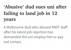 疯了！澳洲男子连续12年申RMIT工作失败，怒骂学