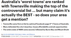 澳洲“最差劲城镇”出炉，Townsville排名第一，新