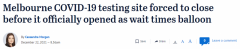 检测点大排长龙！墨尔本多地检测点爆满！民众