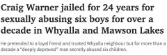 阿德男子十几年内里性侵6名男孩！被判入狱24年