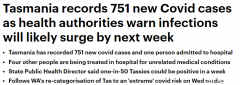 塔州新增751例！公共卫生厅长：实际感染人数或